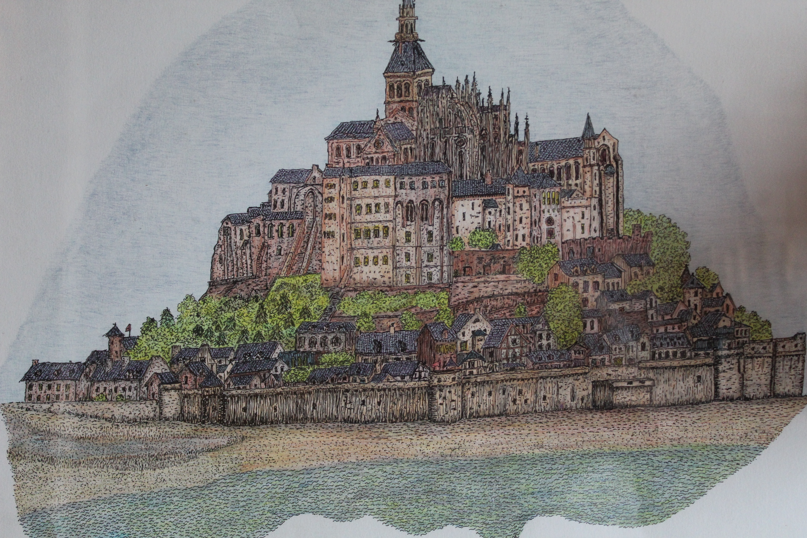 Œuvre encre de Chine série Nature 50x70cm