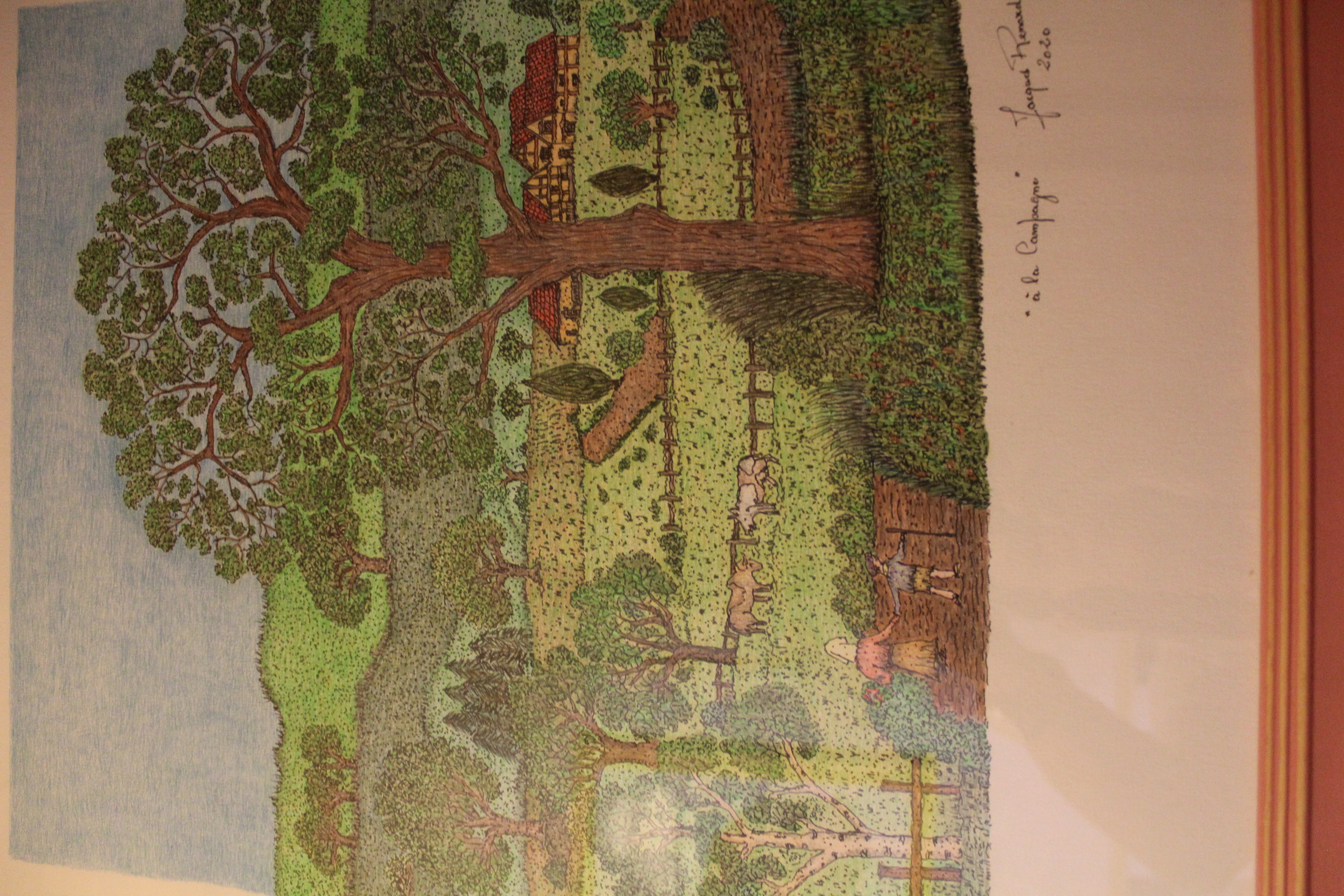 Œuvre encre de Chine série Nature 50x70cm