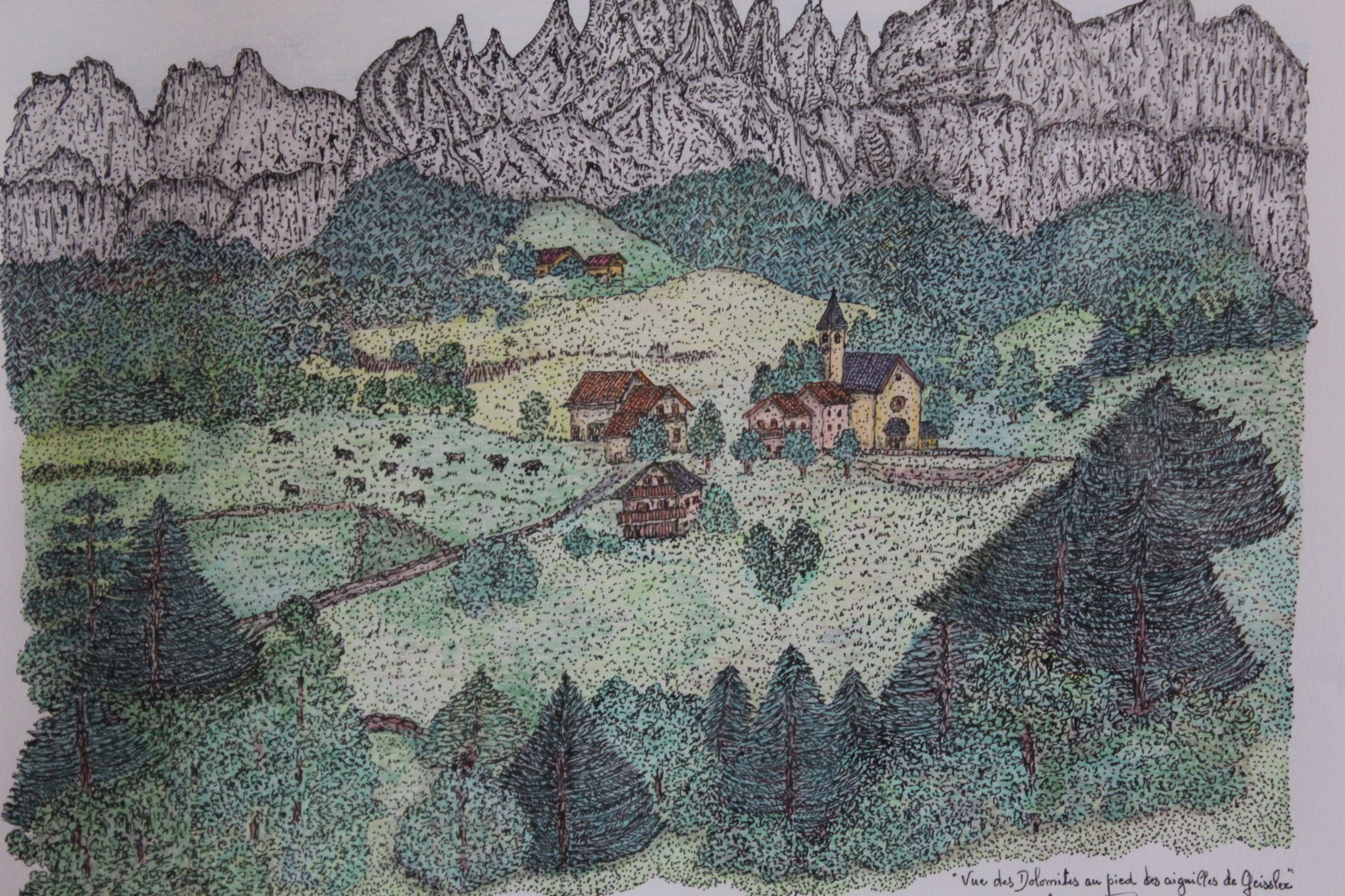 Œuvre encre de Chine série Nature 50x70cm