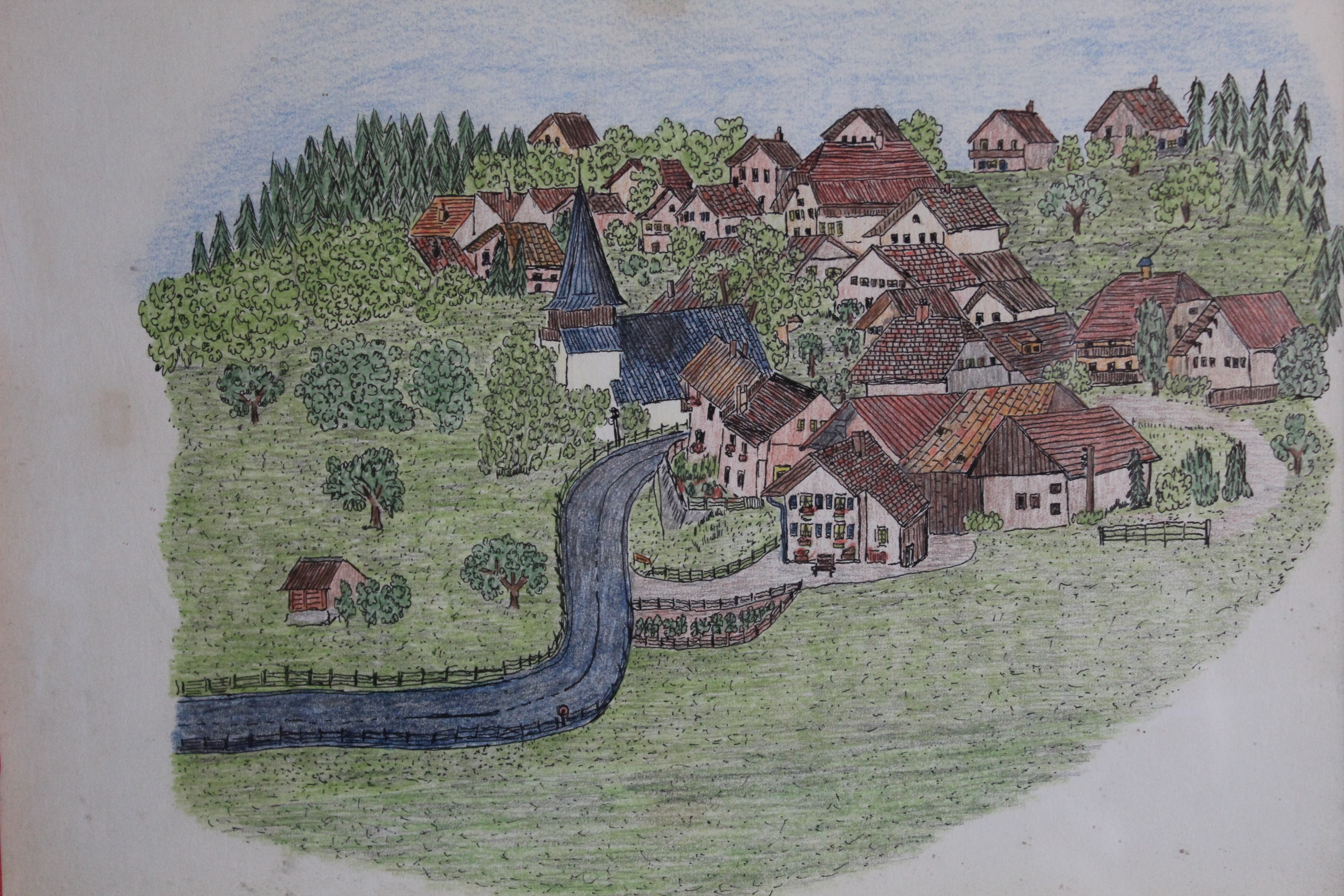 Œuvre encre de Chine série Nature 50x70cm