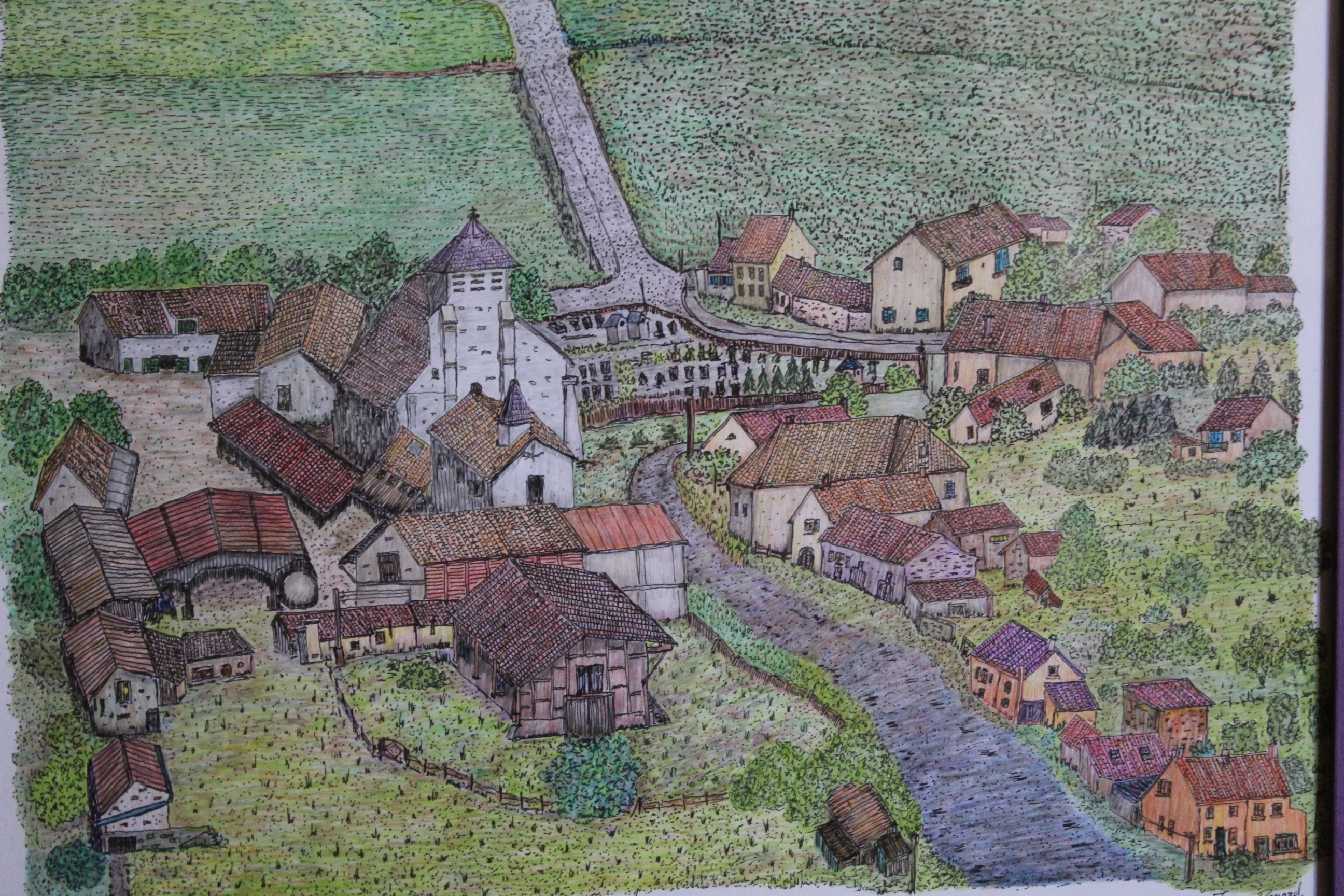 Œuvre encre de Chine série Nature 50x70cm