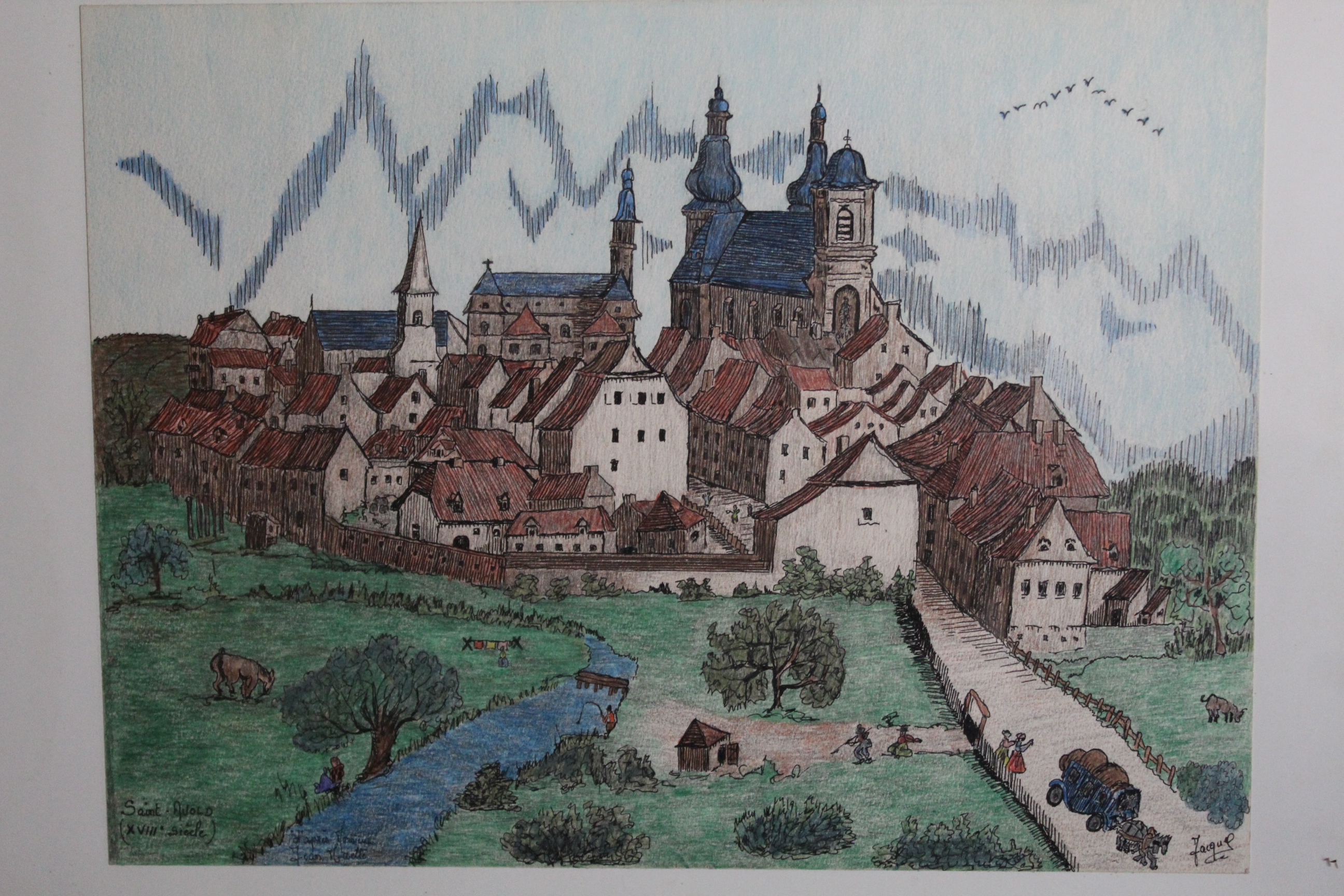 Œuvre encre de Chine série Nature 50x70cm