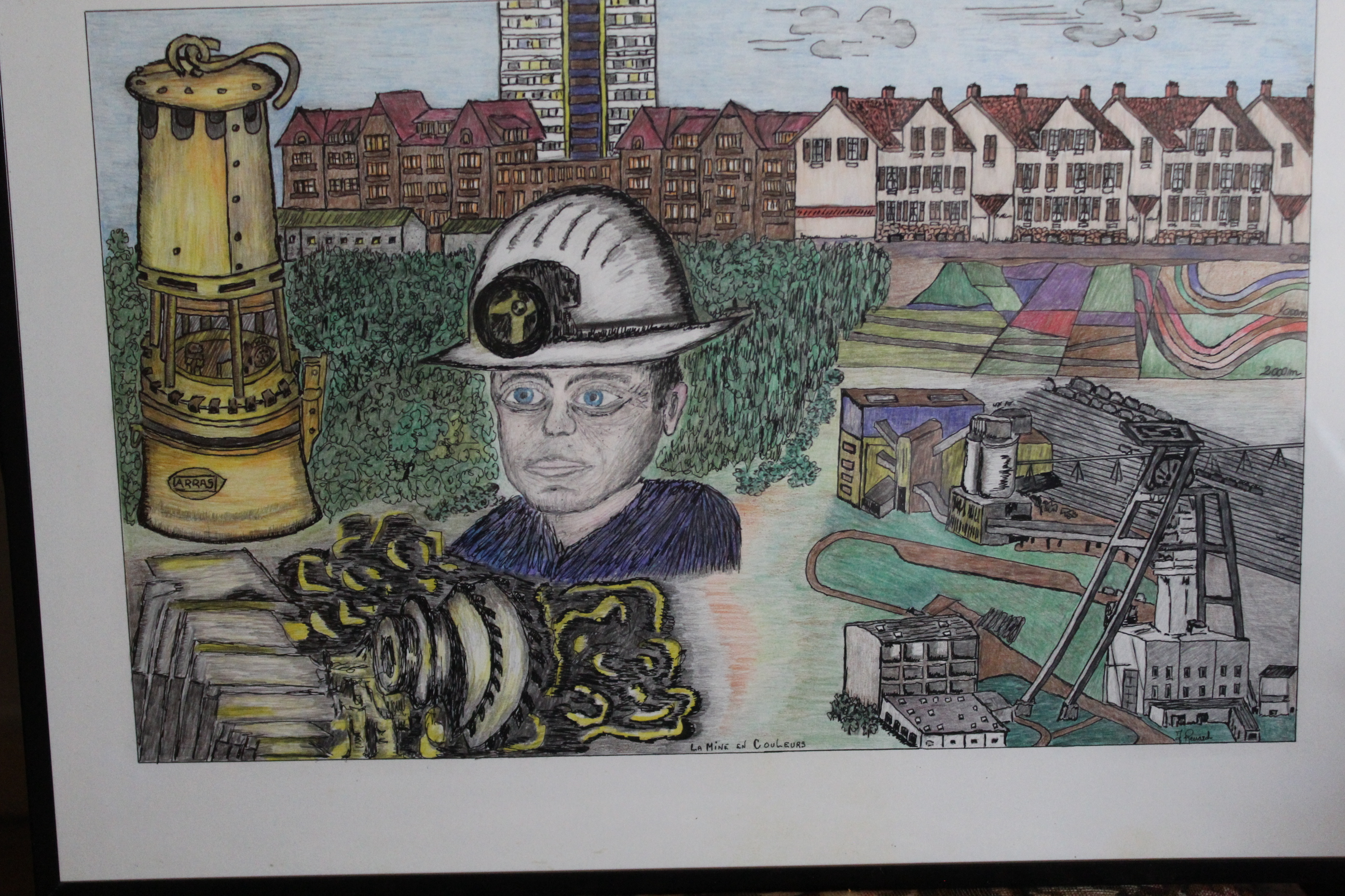 Œuvre encre de Chine série Nature 50x70cm