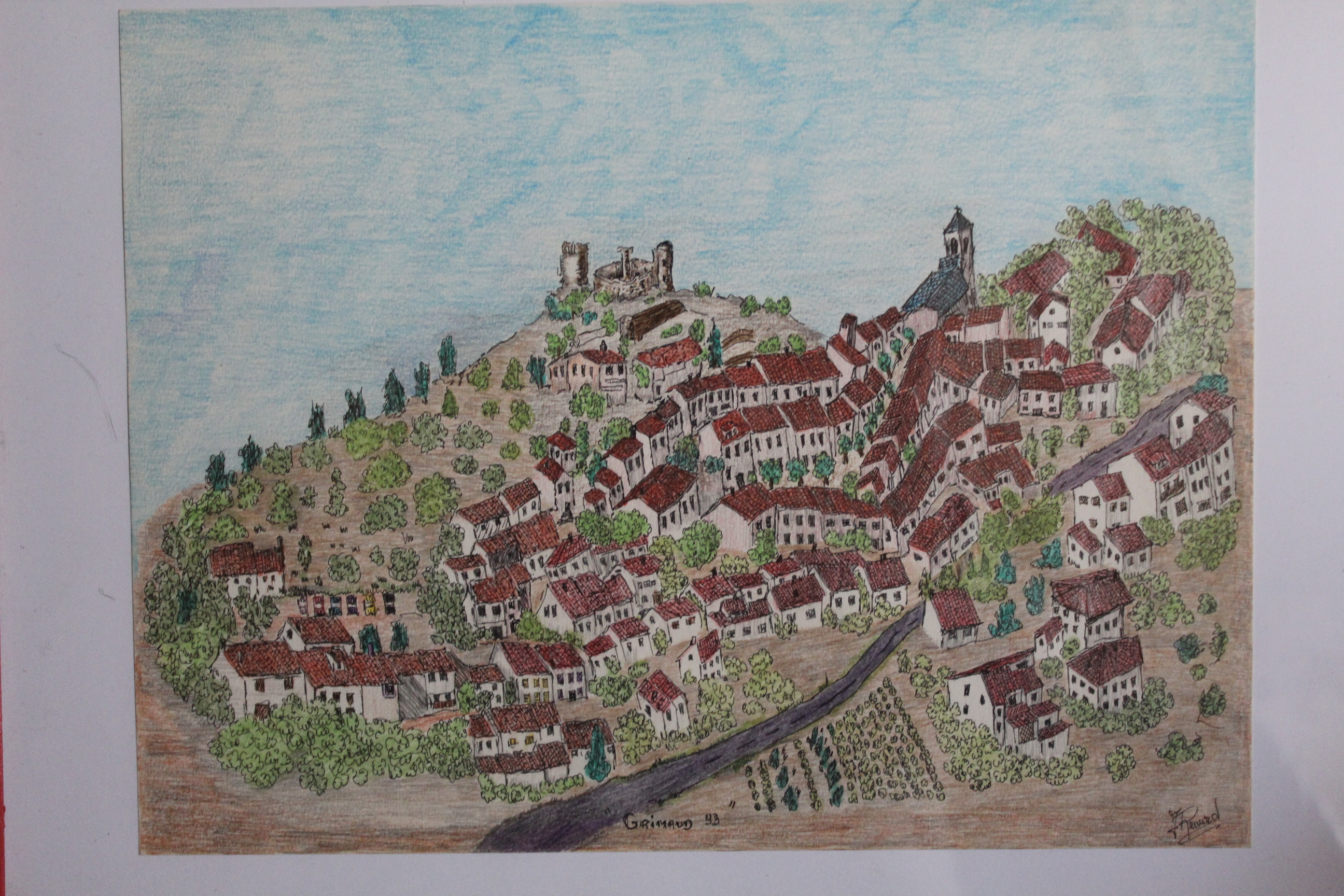 Œuvre encre de Chine série Nature 50x70cm