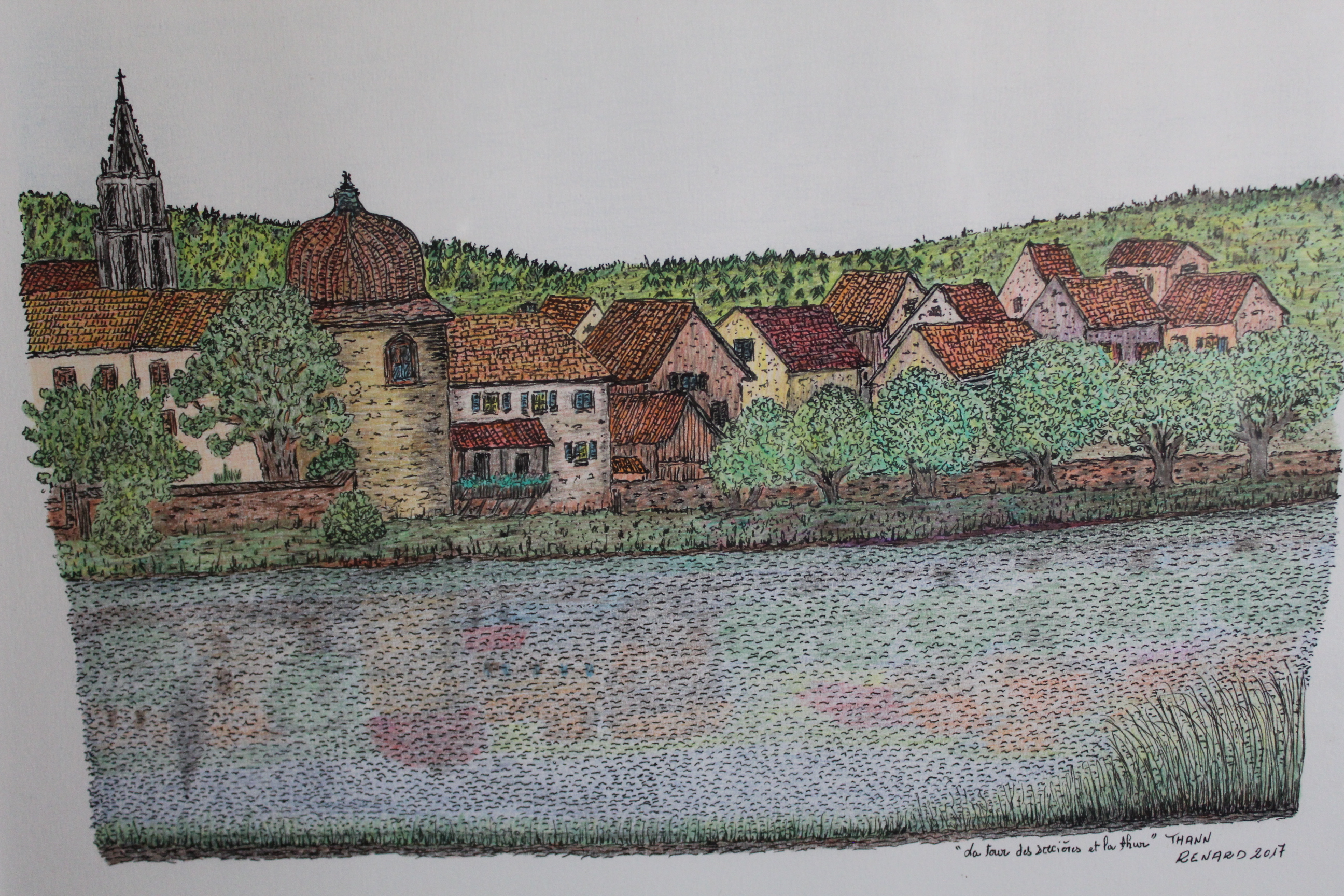 Œuvre encre de Chine série Nature 50x70cm