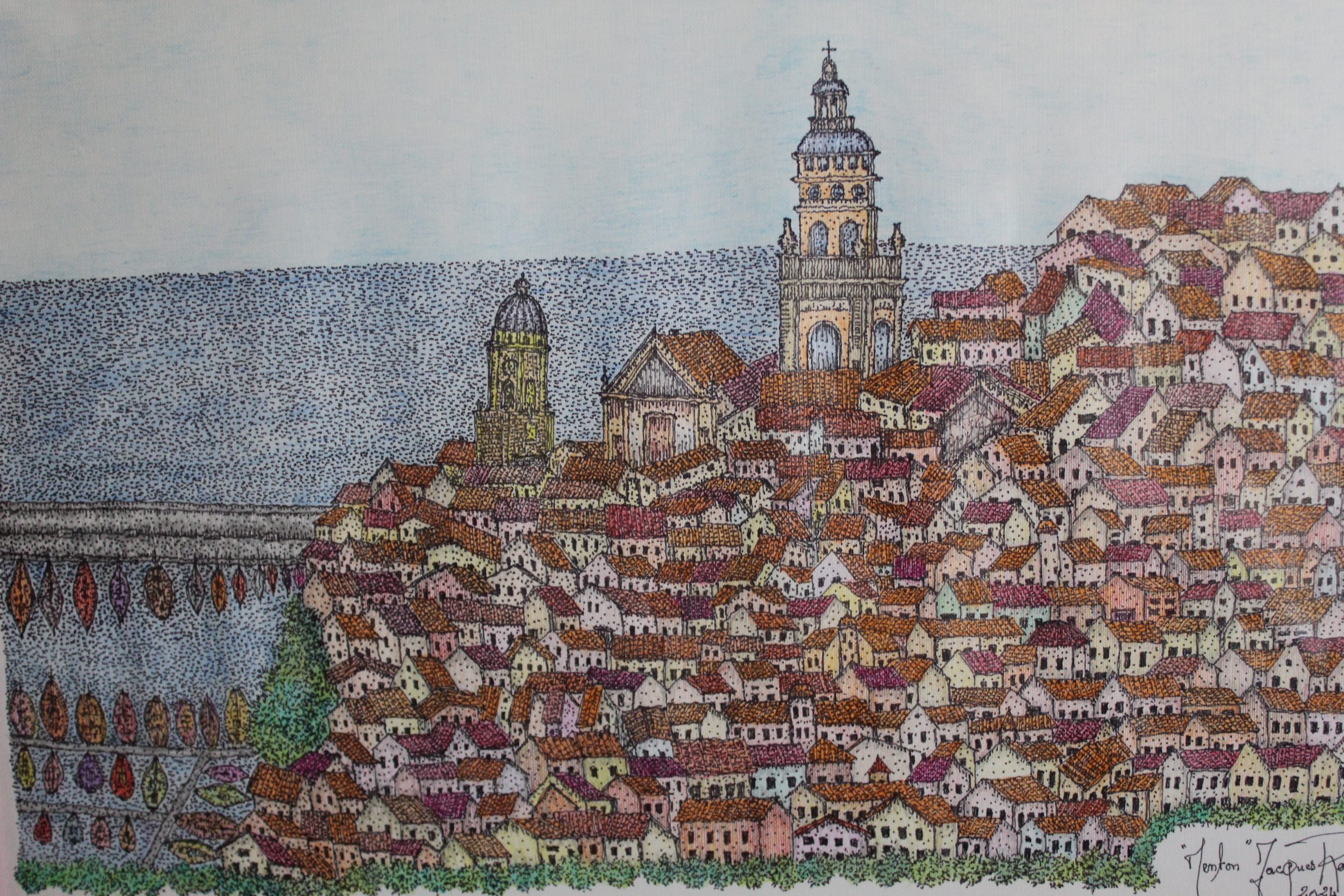 Œuvre encre de Chine série Nature 50x70cm