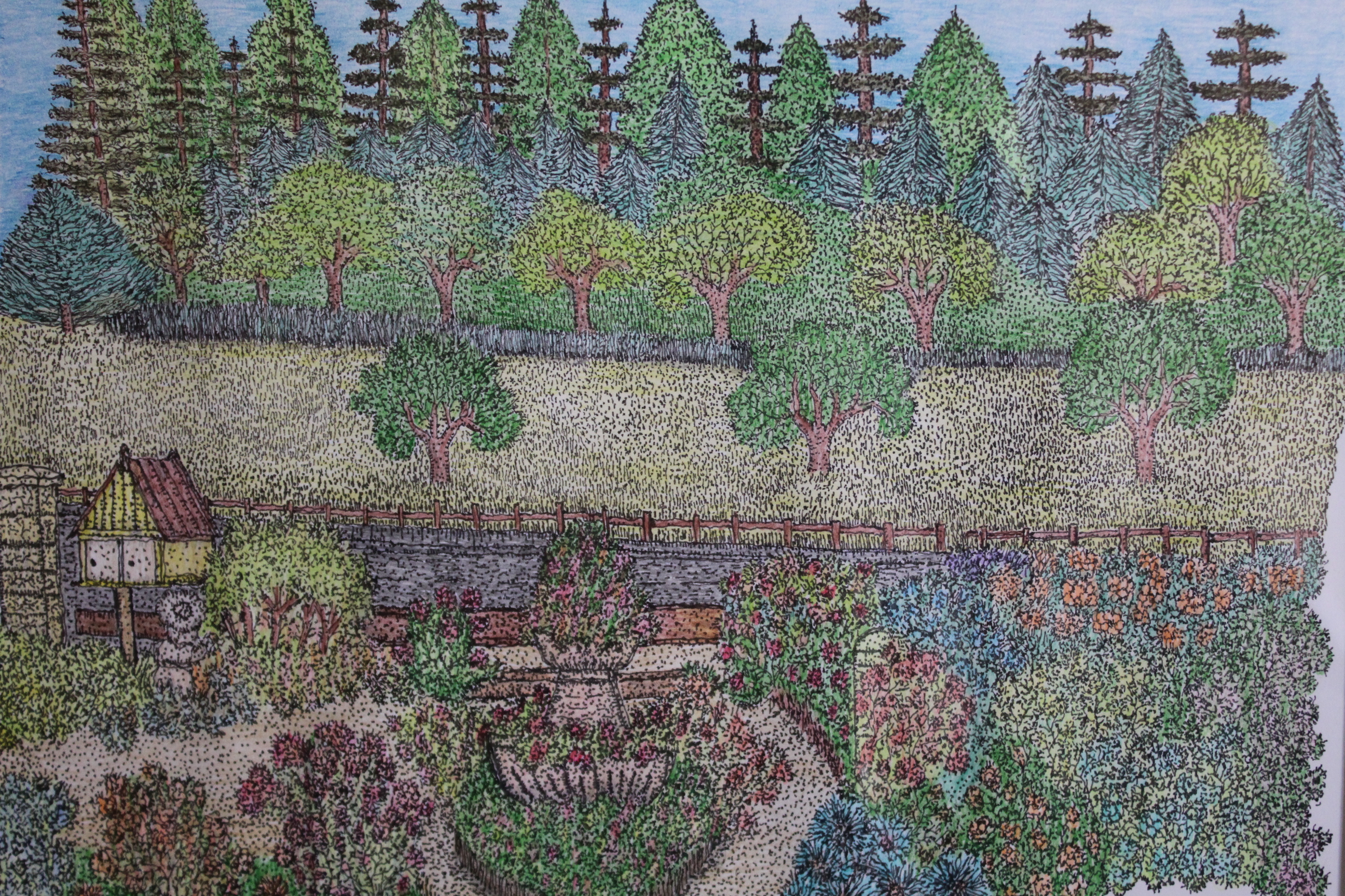 Œuvre encre de Chine série Nature 50x70cm