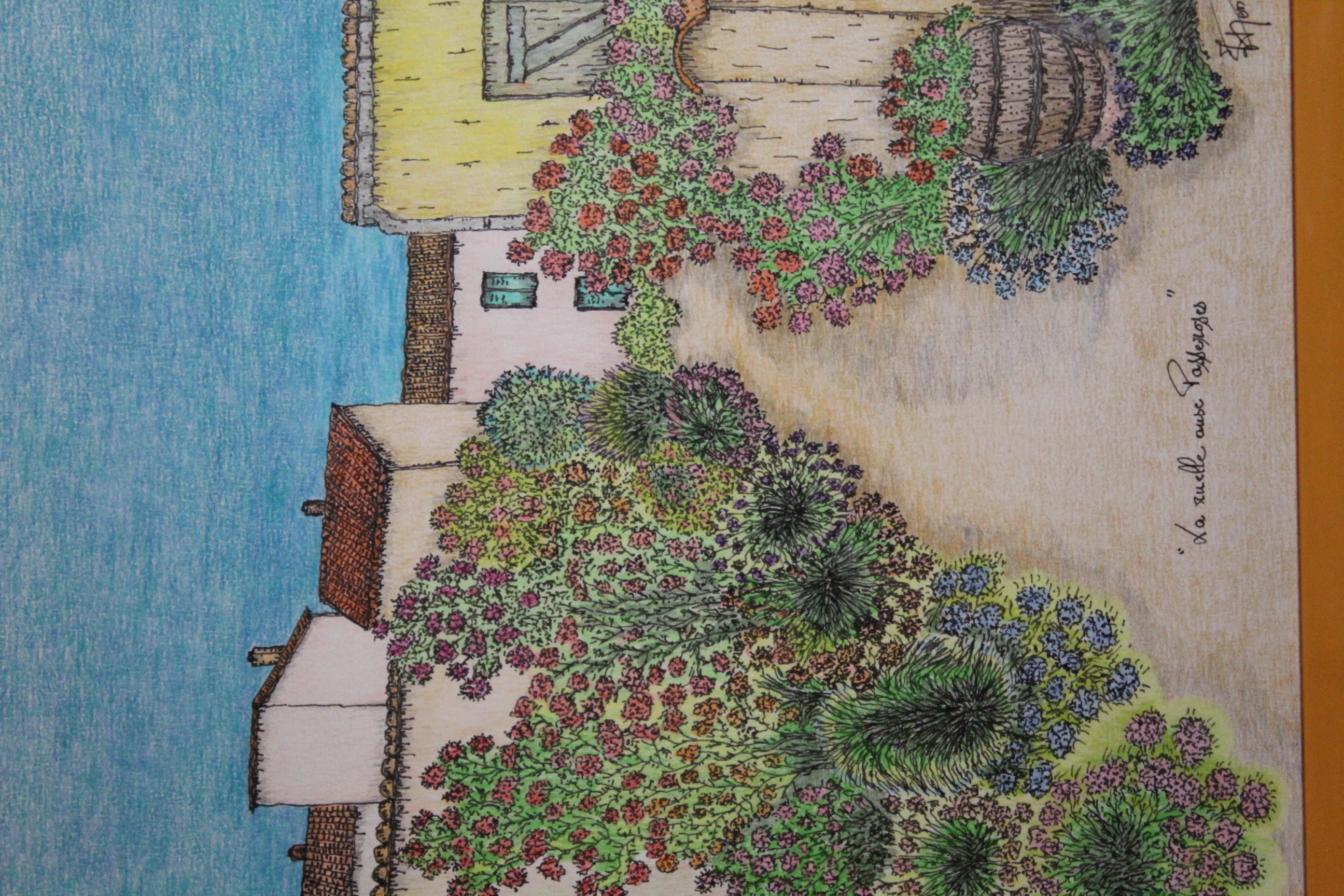 Œuvre encre de Chine série Nature 50x70cm