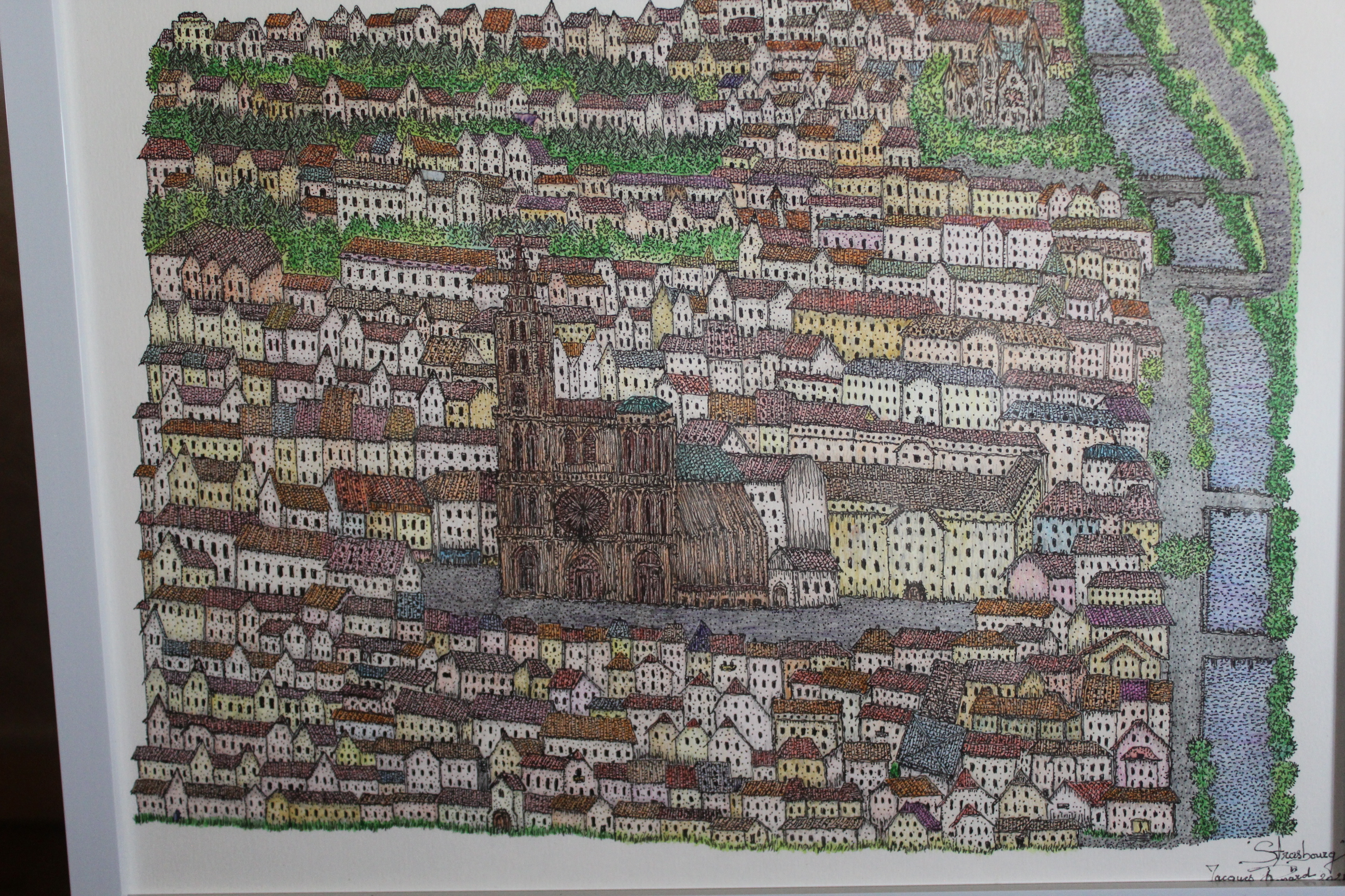 Œuvre encre de Chine série Nature 50x70cm