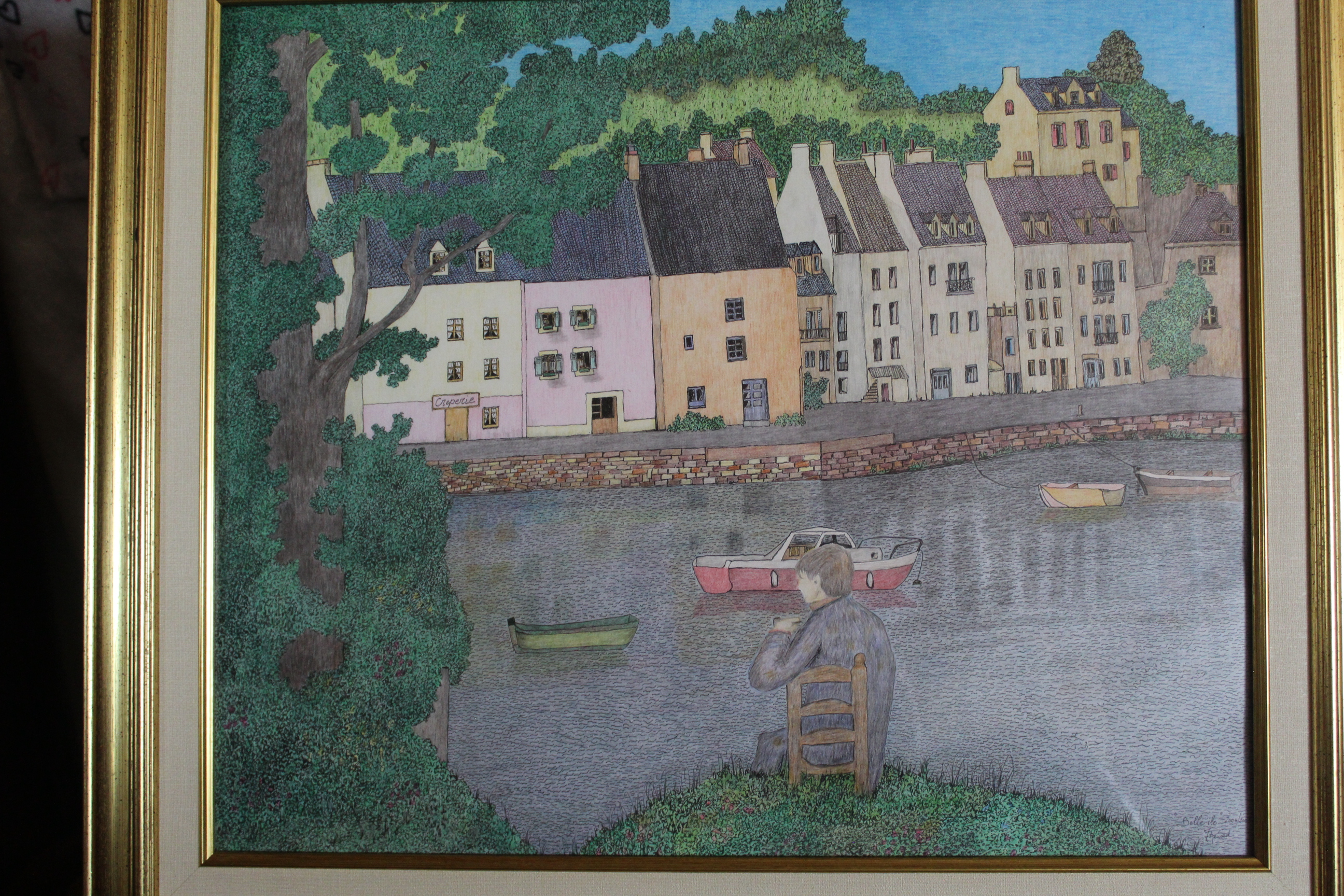 Œuvre encre de Chine série Nature 50x70cm