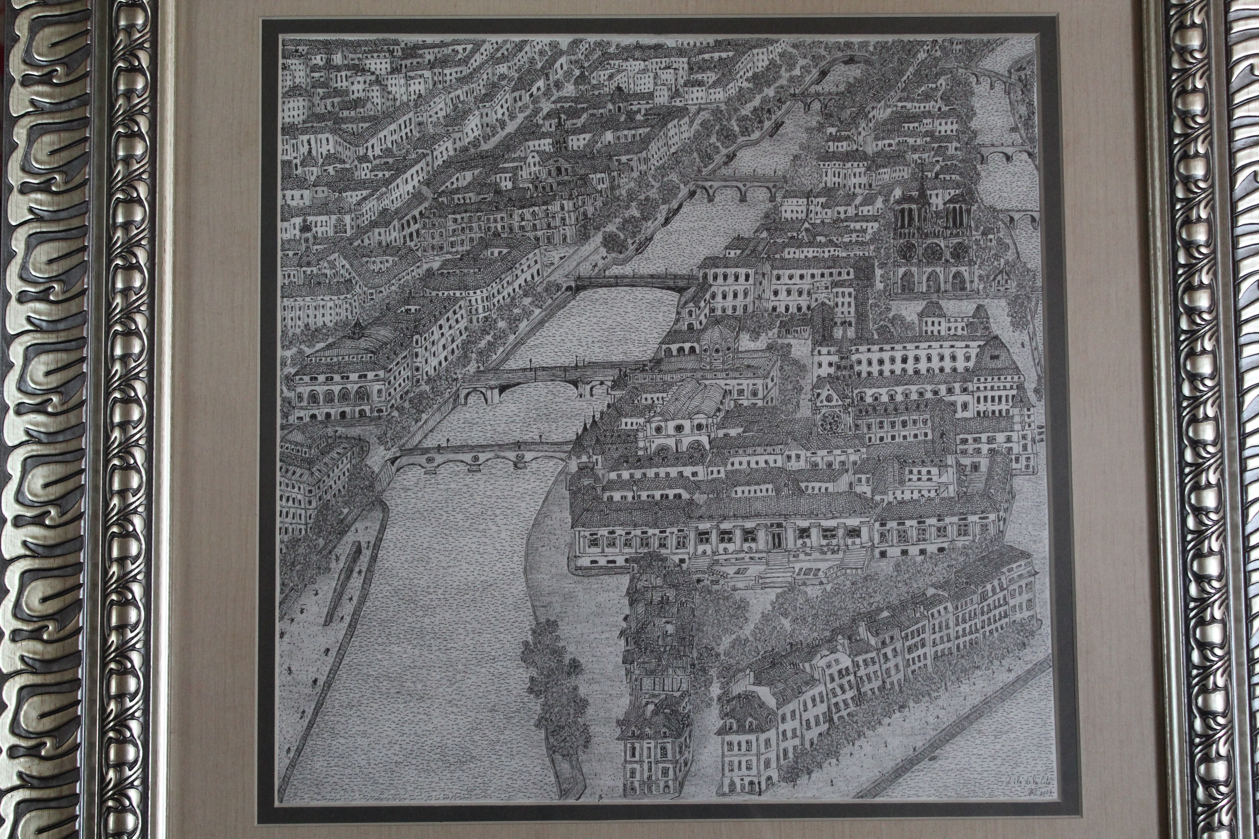 Œuvre encre de Chine série Nature 50x70cm