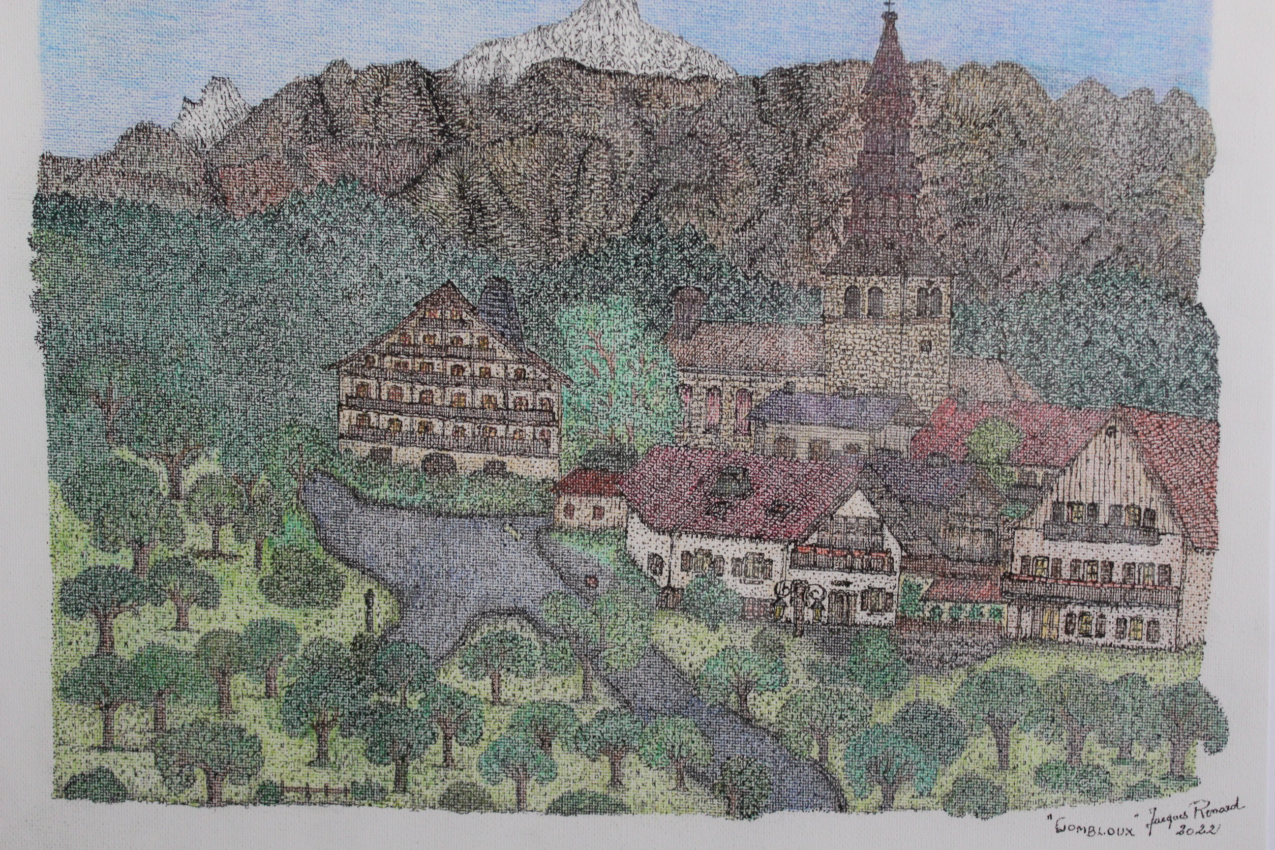 Œuvre encre de Chine série Nature 50x70cm