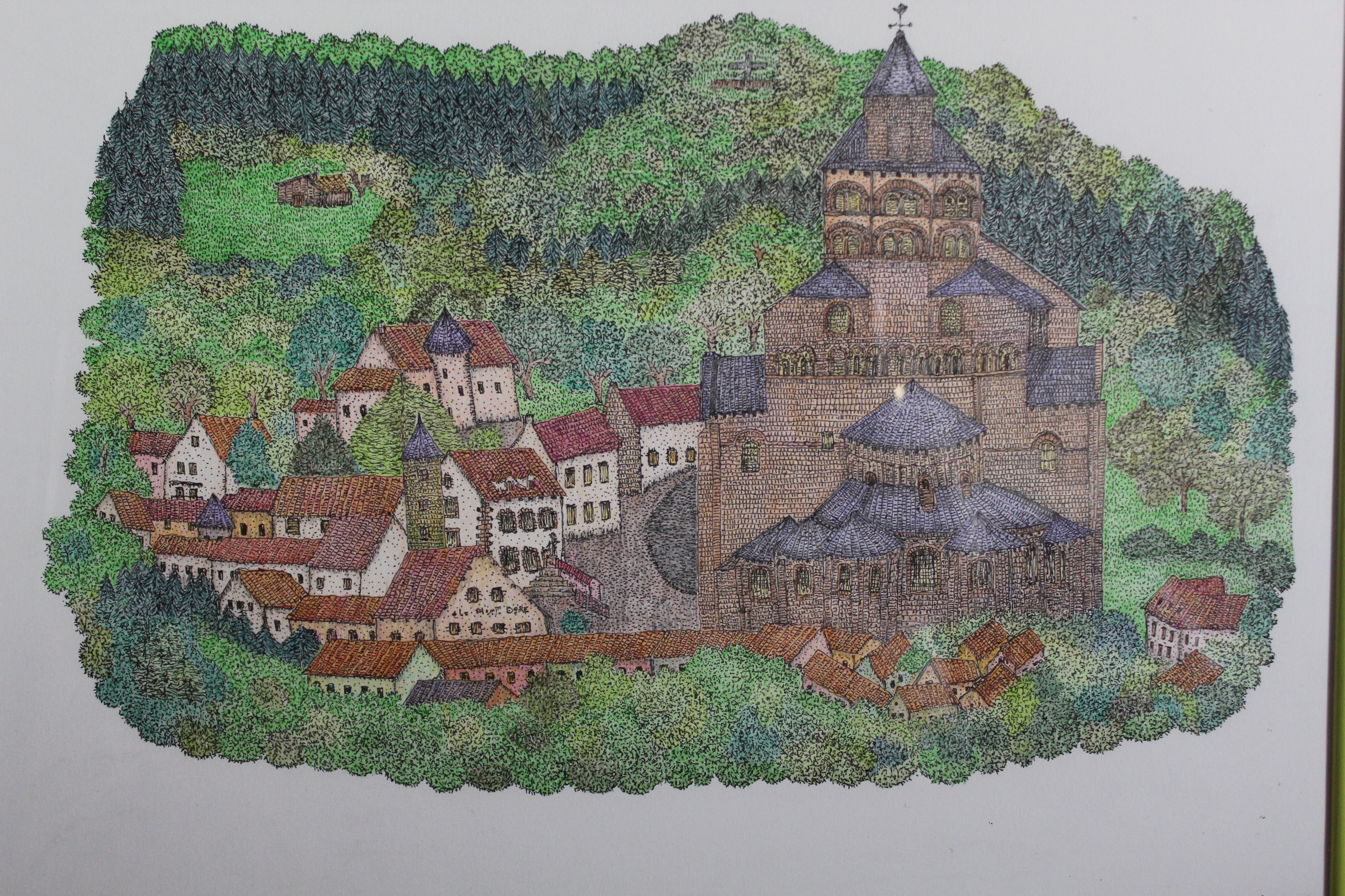 Œuvre encre de Chine série Nature 50x70cm