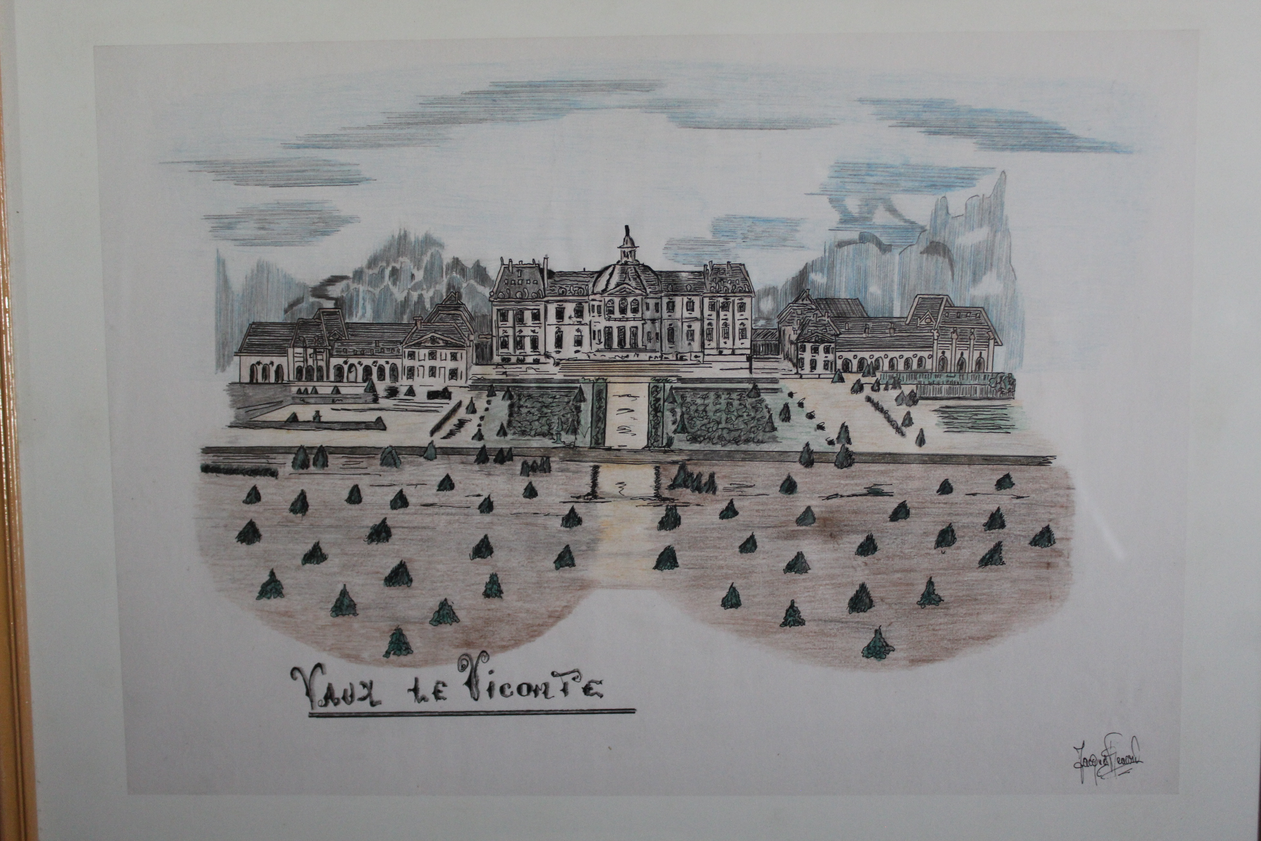 Œuvre encre et crayons série Nature 50x70cm