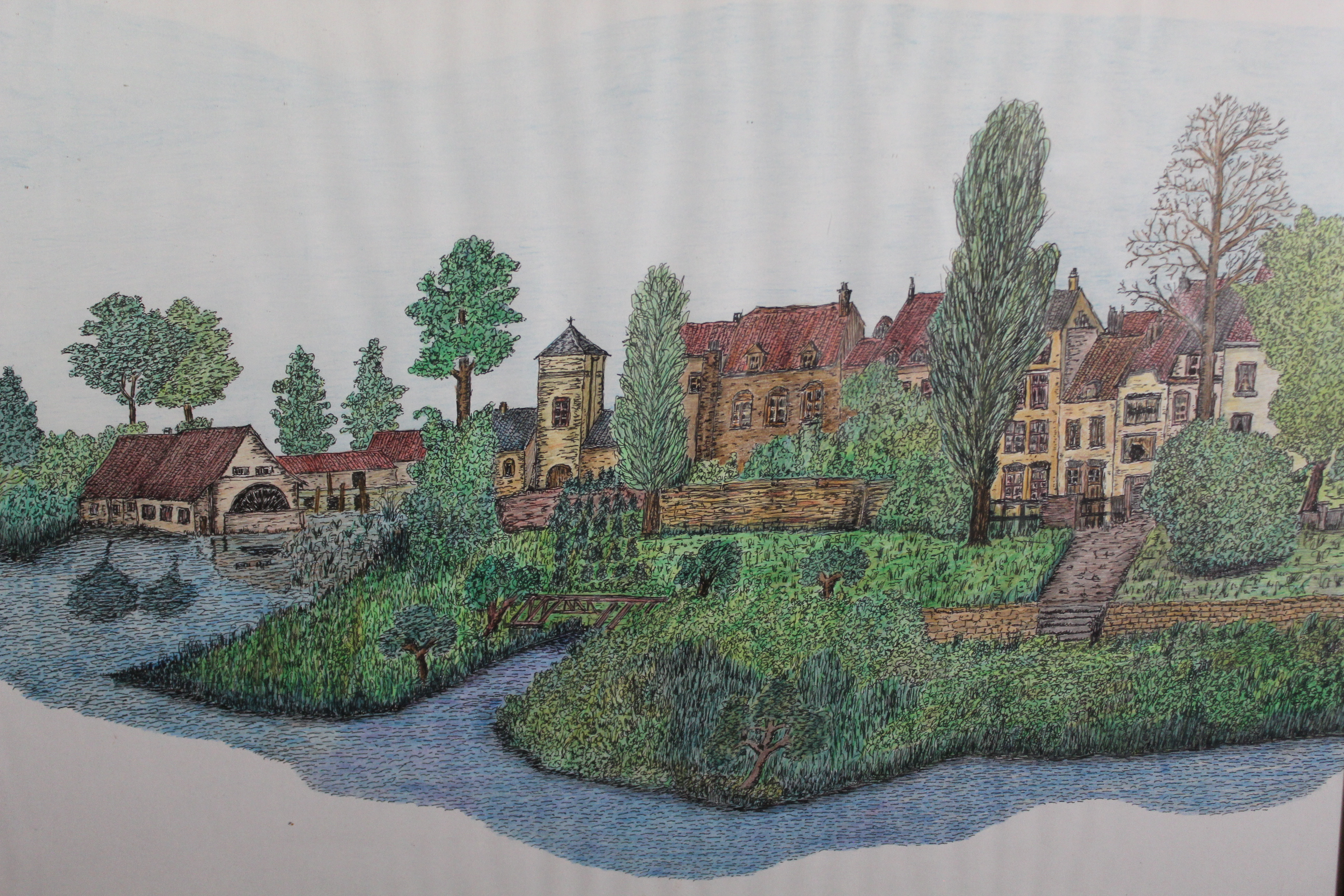 Œuvre encre de Chine série Nature 50x70cm