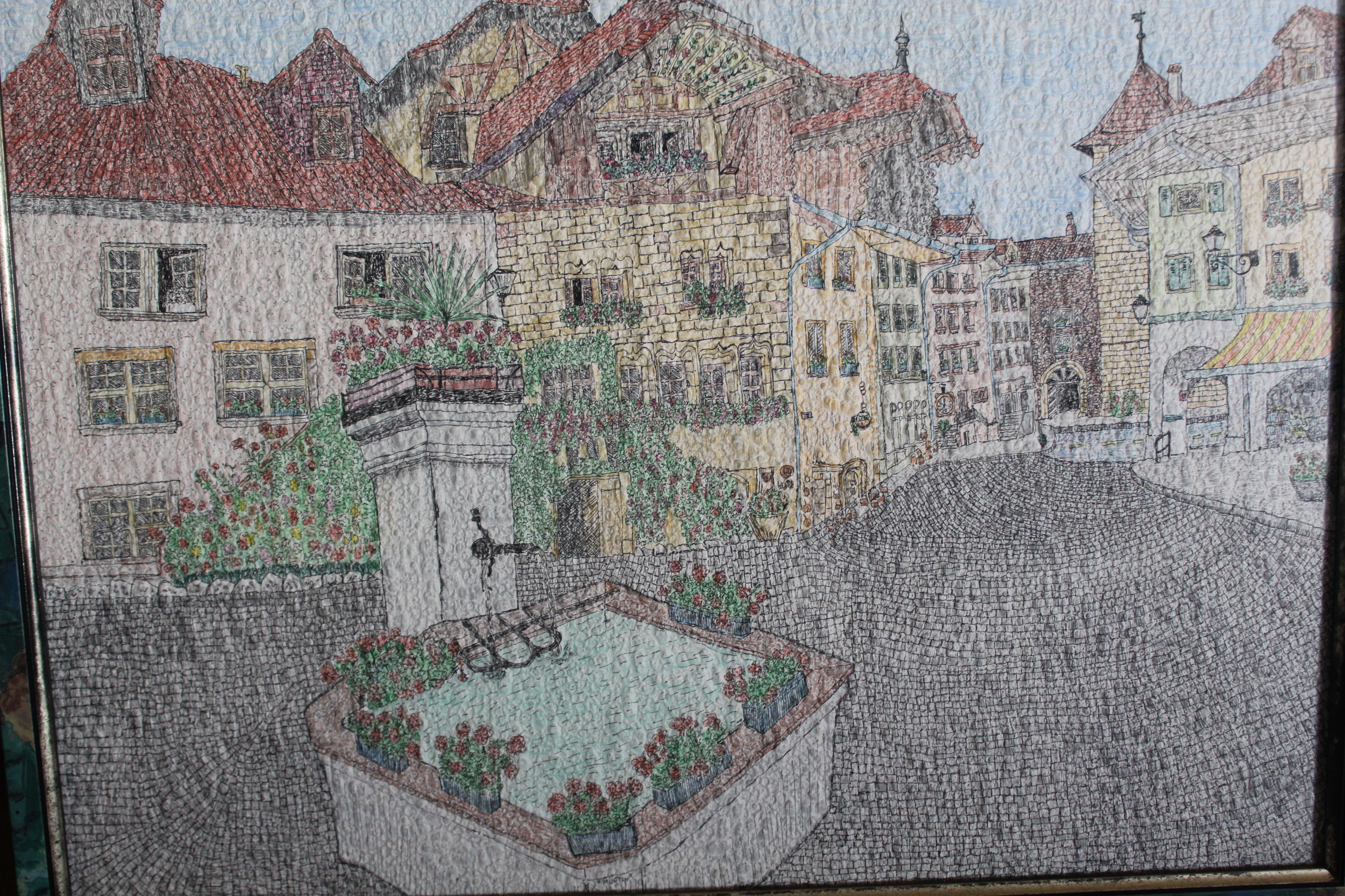 Œuvre encre de Chine série Nature 50x70cm